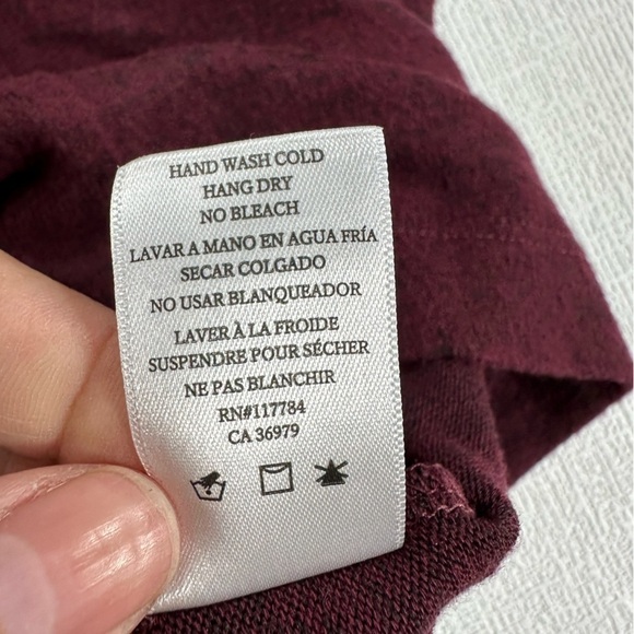 Rails v neck sweater burgundy size M - Picture 9 of 10